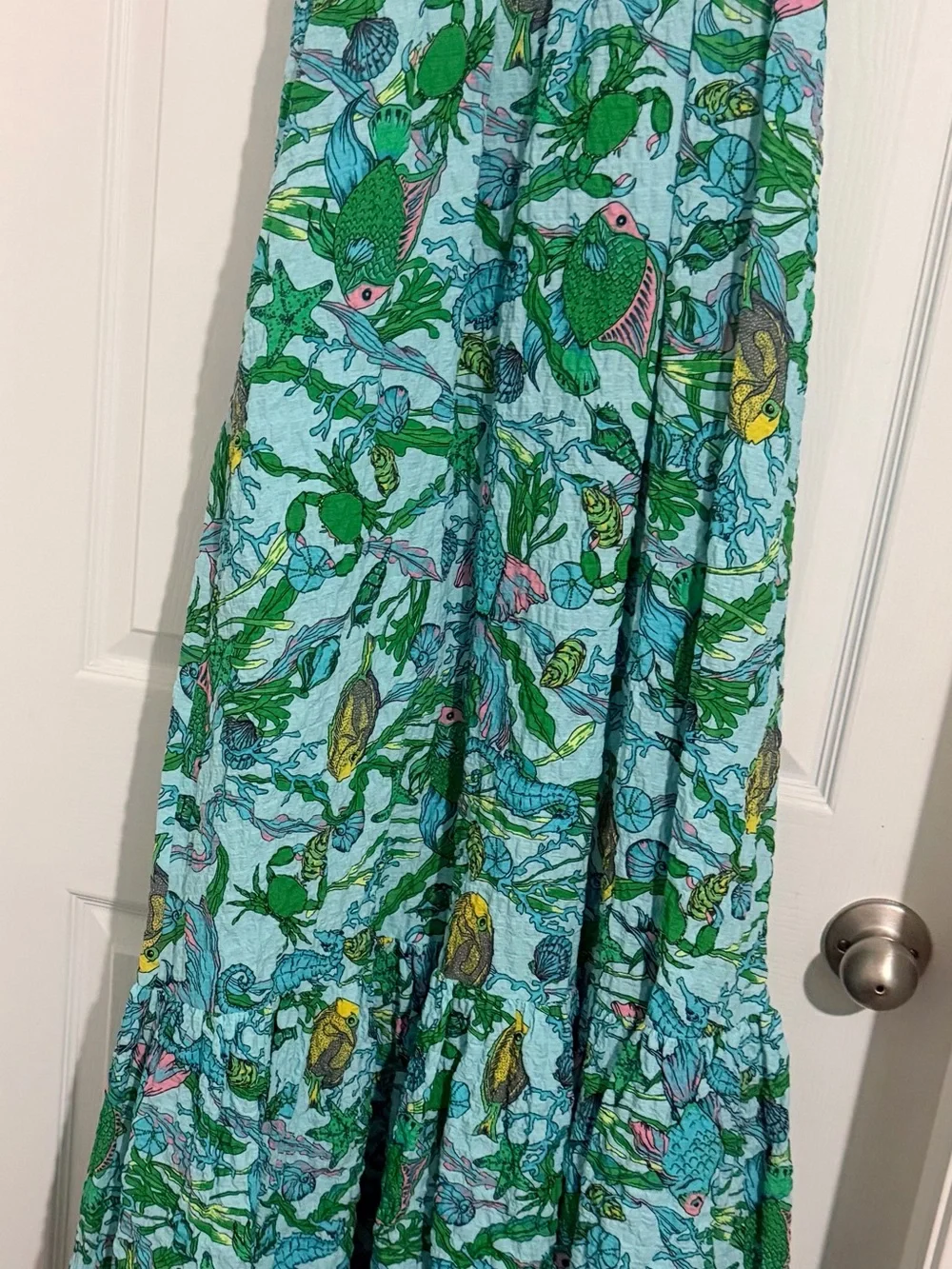 kate spade Light Blue Tropical Fish Print Midi Dress